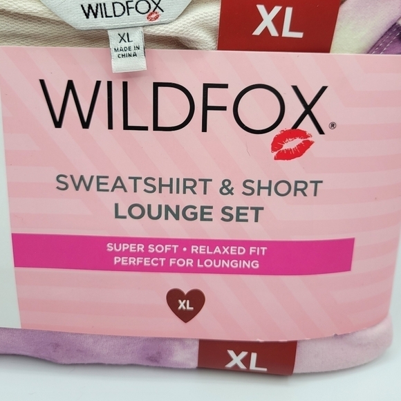 Wildfox Sweatshirt & Shorts Tie Dye Stars Lounge Set XL - Picture 7 of 10